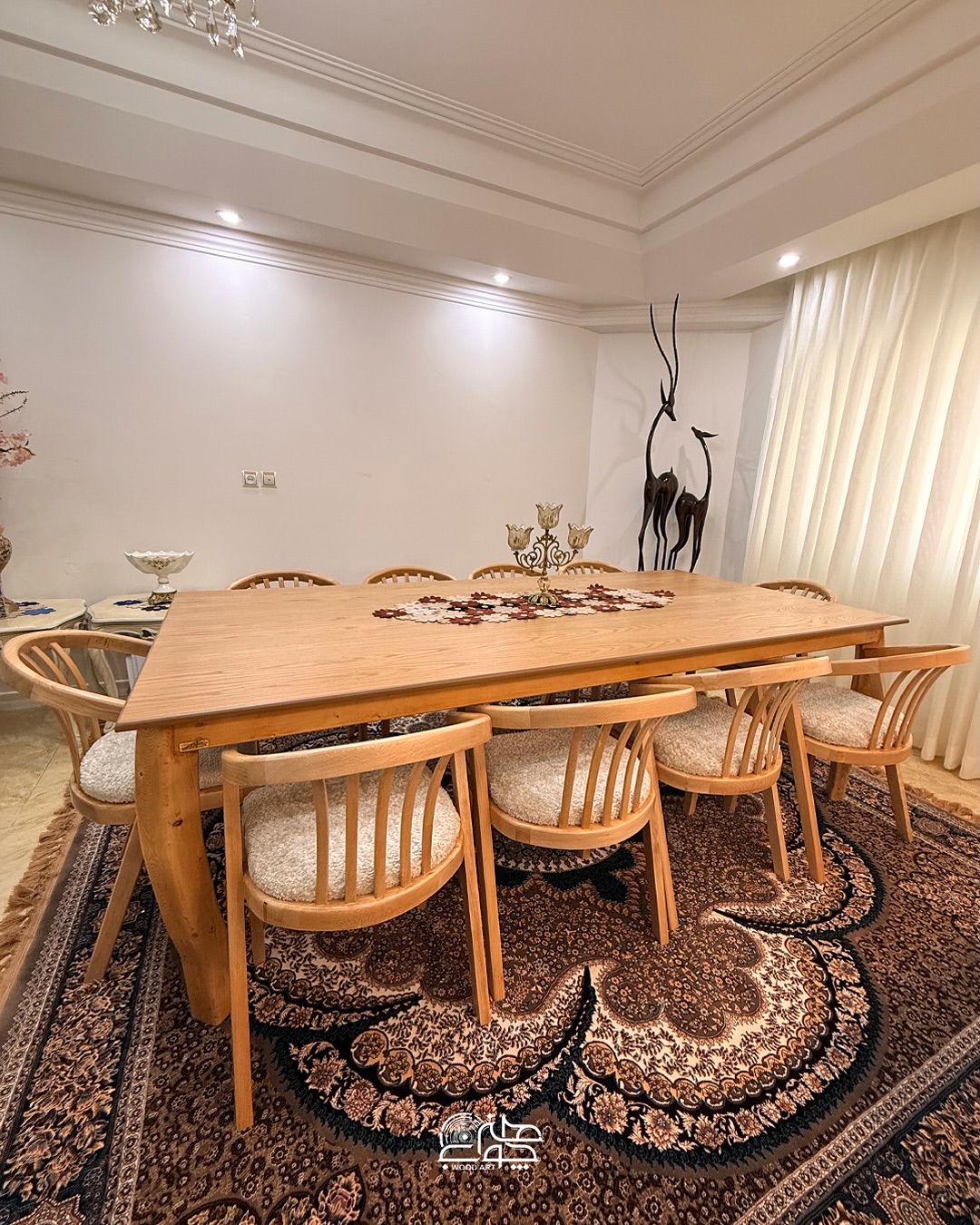 میز غذا خوری سبدی 10نفره